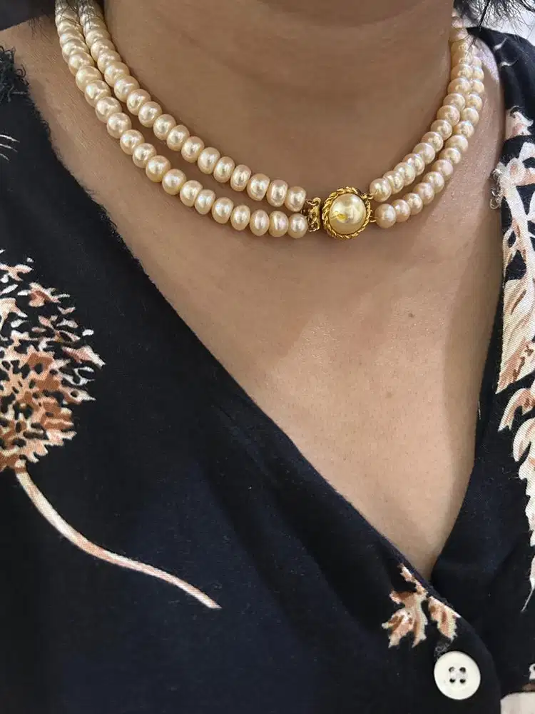 Kalung mutiara asli
