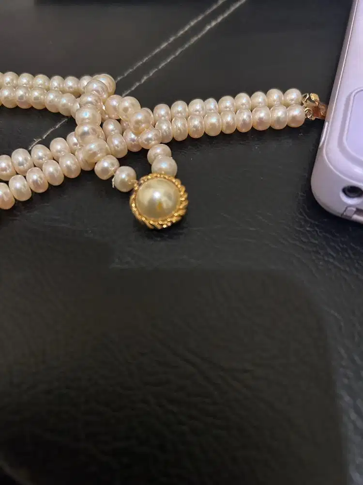 Kalung mutiara asli