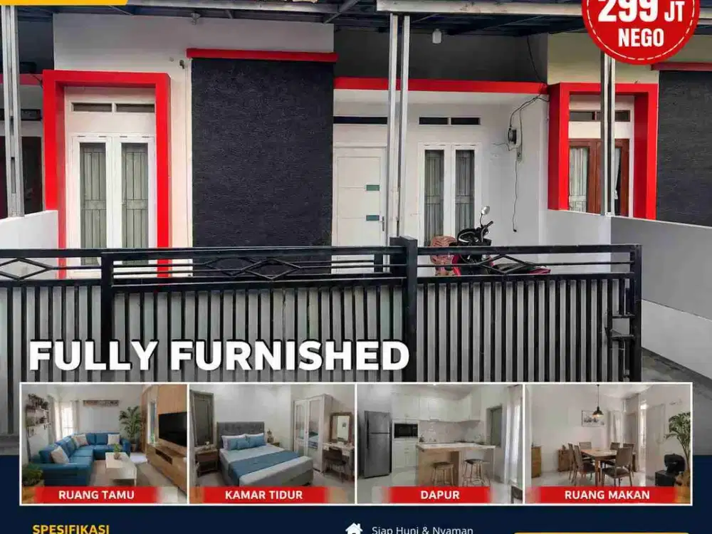 Rumah Fully Furnished Siap Huni Way Kandis Bandar Lampung