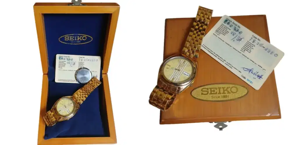 Jam Tangan Pria Vintage 40 thn (Kartu Milik) Seiko Perlu Minor Servis