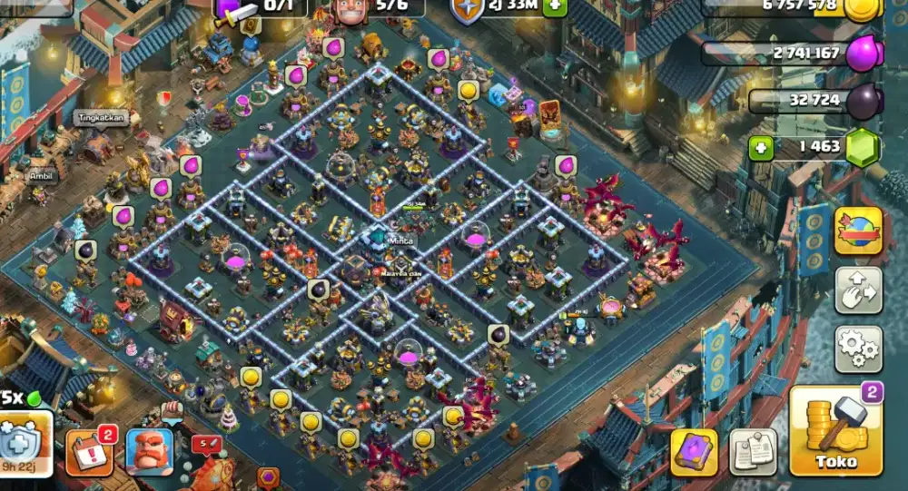 Akun game coc th 13 max