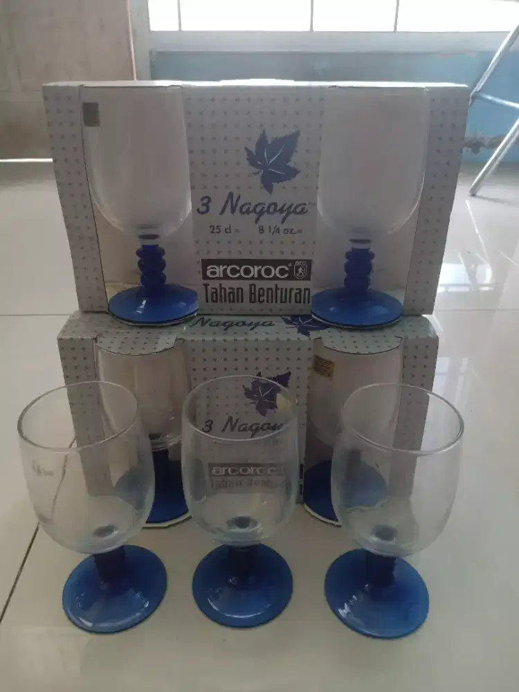 Gelas arcoroc kaki biru 12 pcs