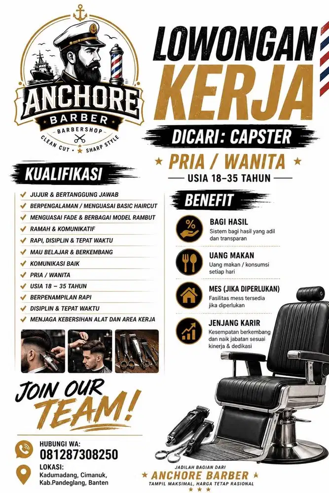 LOWONGAN CAPSTER/CUKUR