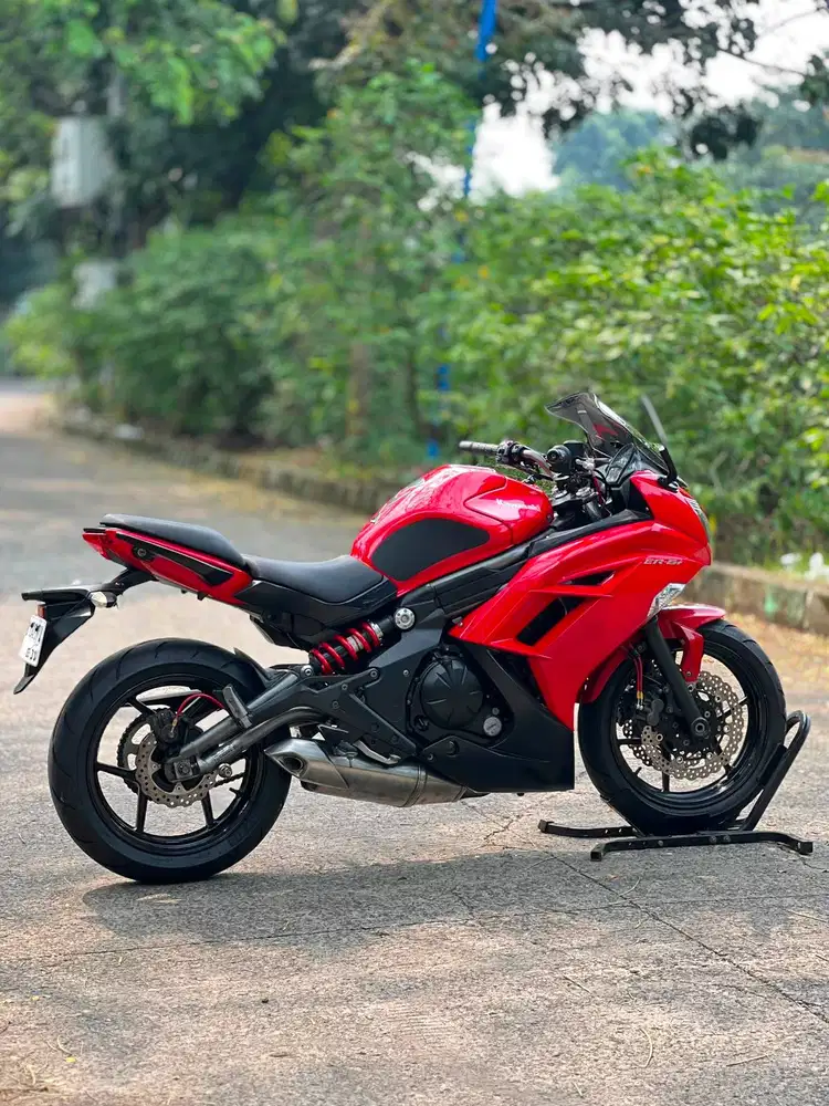 SIAP TOURING! KAWASAKI ER6F 650 2012 MERAH KM 22K PAJAK PANJANG MULUS