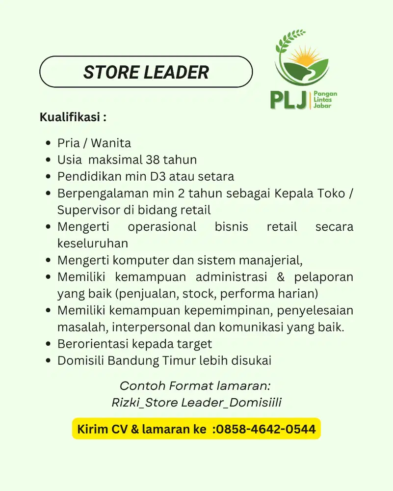 KEPALA TOKO (STORE MANAGER)