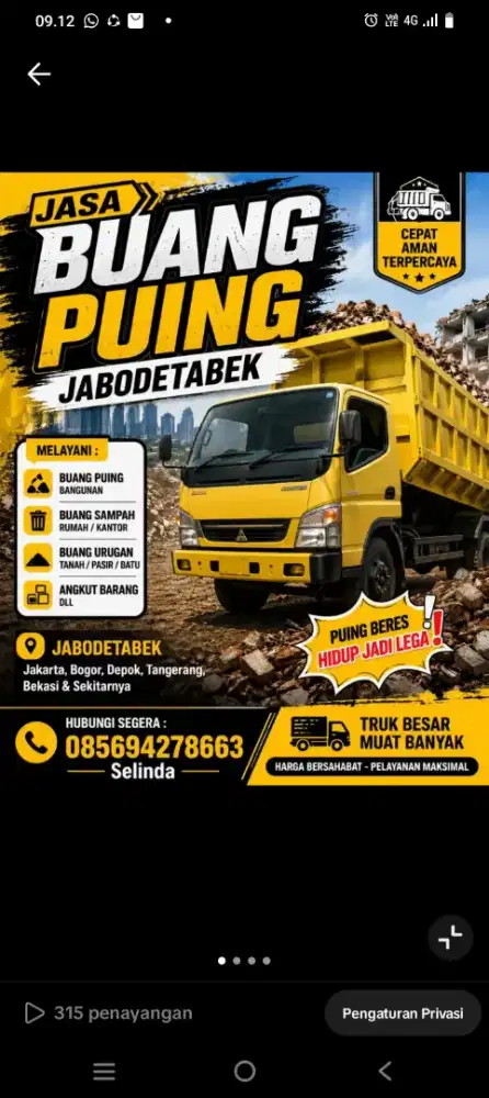 Jasa buang puing