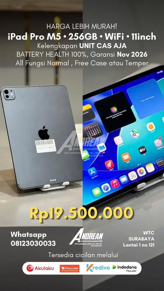 Second Ipad Pro M5 wifi 11inch 256gb UC
