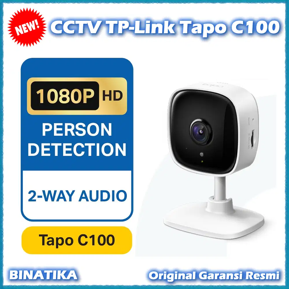 CCTV TP-Link Tapo TC100 Kamera CCTV WiFi Cam Full HD 1080P IP Camera