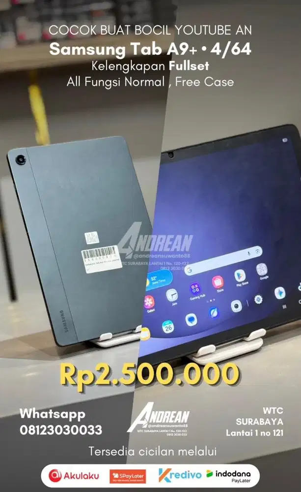 SECOND SAMSUNG TAB A9+ 4/64gb