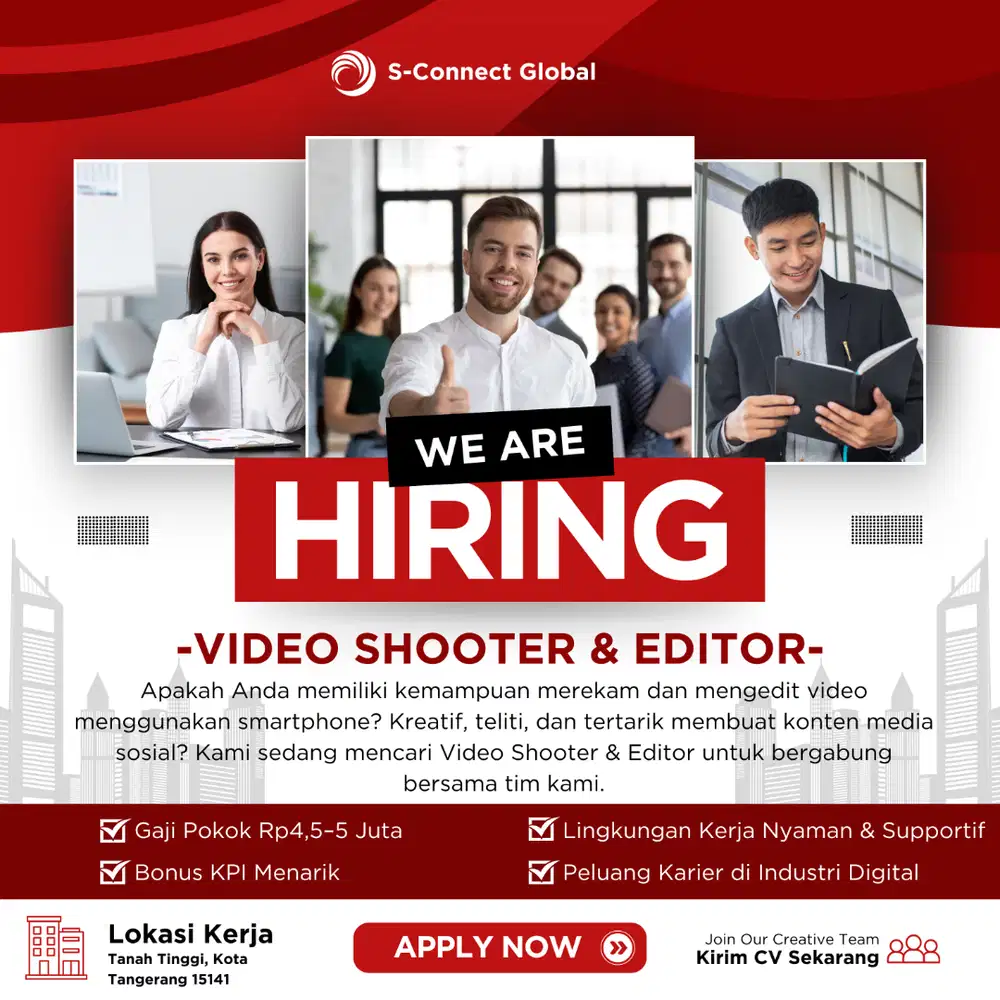 Lowongan Kerja Video Shooter & Editor