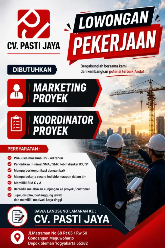 marketing dan koordinator proyek