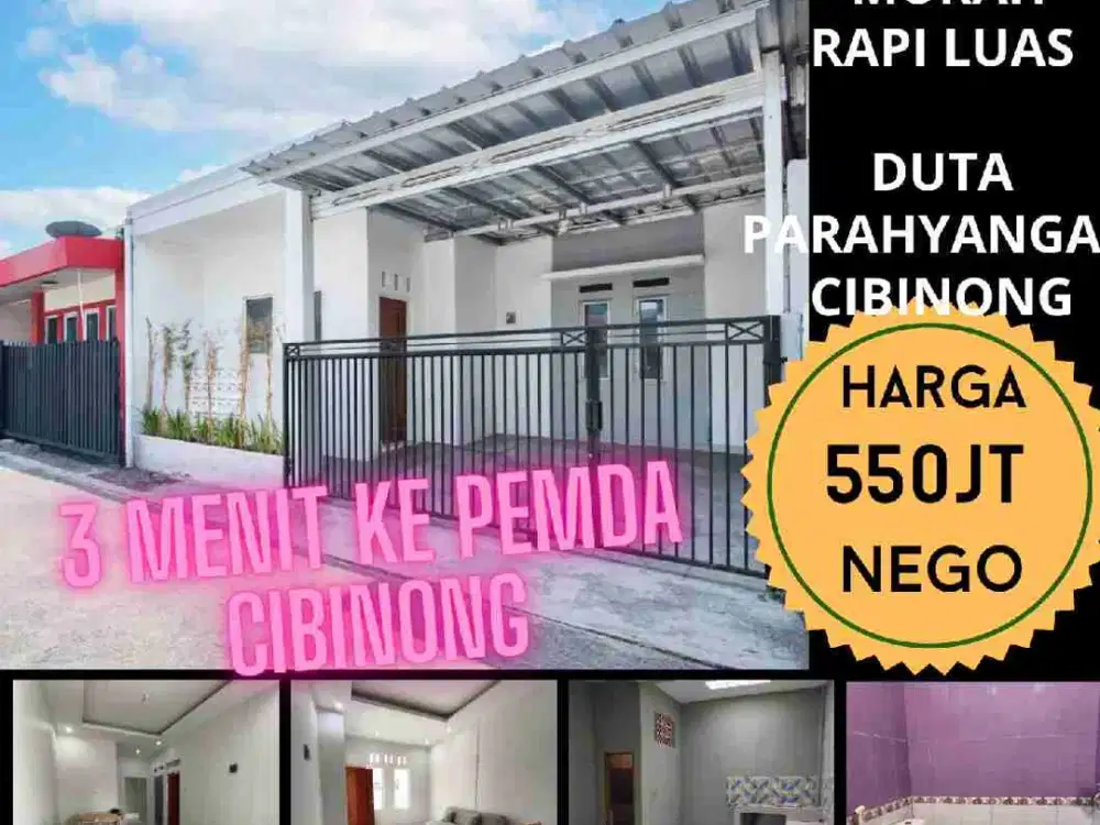 Dijual rumah murah rapi baru renovasi 3 menit ke pemda Cibinong