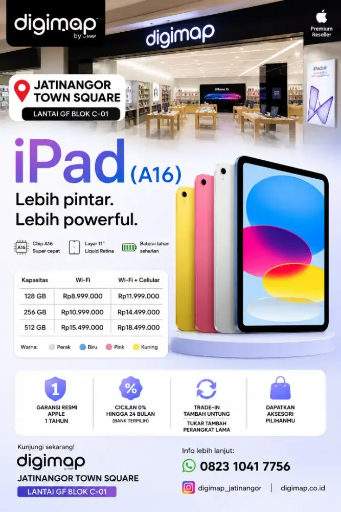 iPad (A16) — Lebih Pintar, Lebih Powerful!