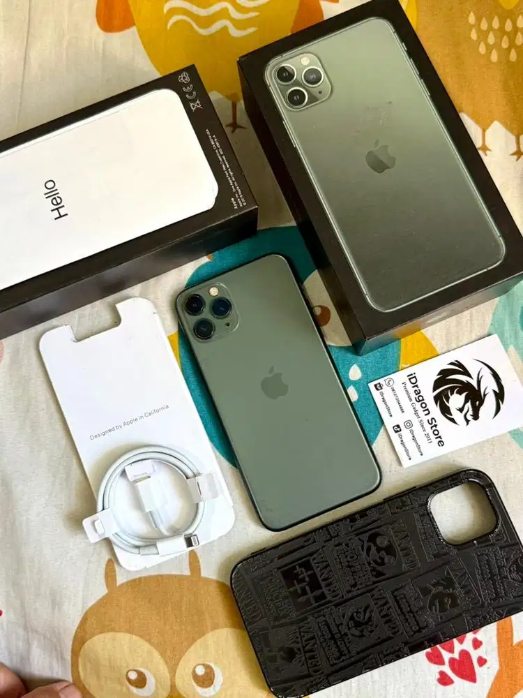 Iphone 11 pro 256gb warna midnight green Sinyal aman permanen