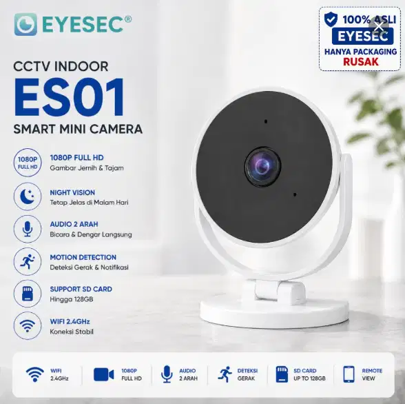 CUCIGUDANG EYESEC ES01 CCTV Indoor WiFi 2MP Full HD 1440P IP Camera Sm