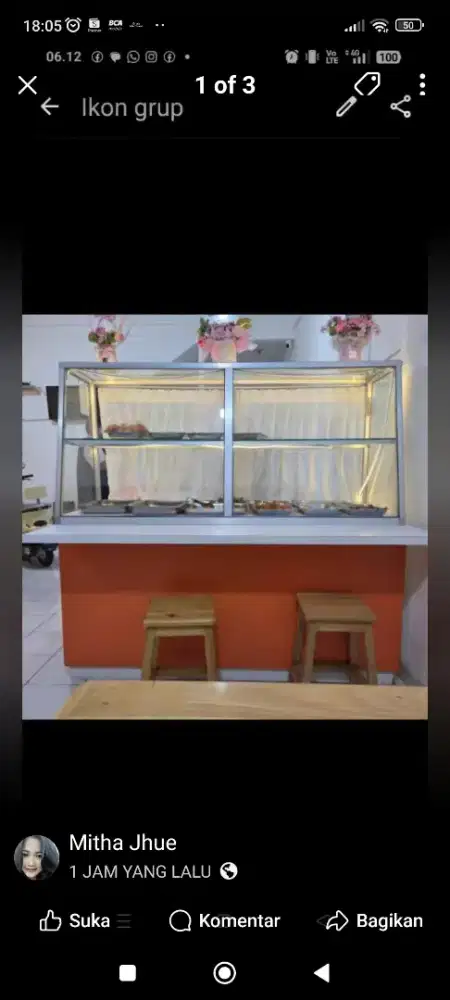 Helper rumah makan di taman cibodas
