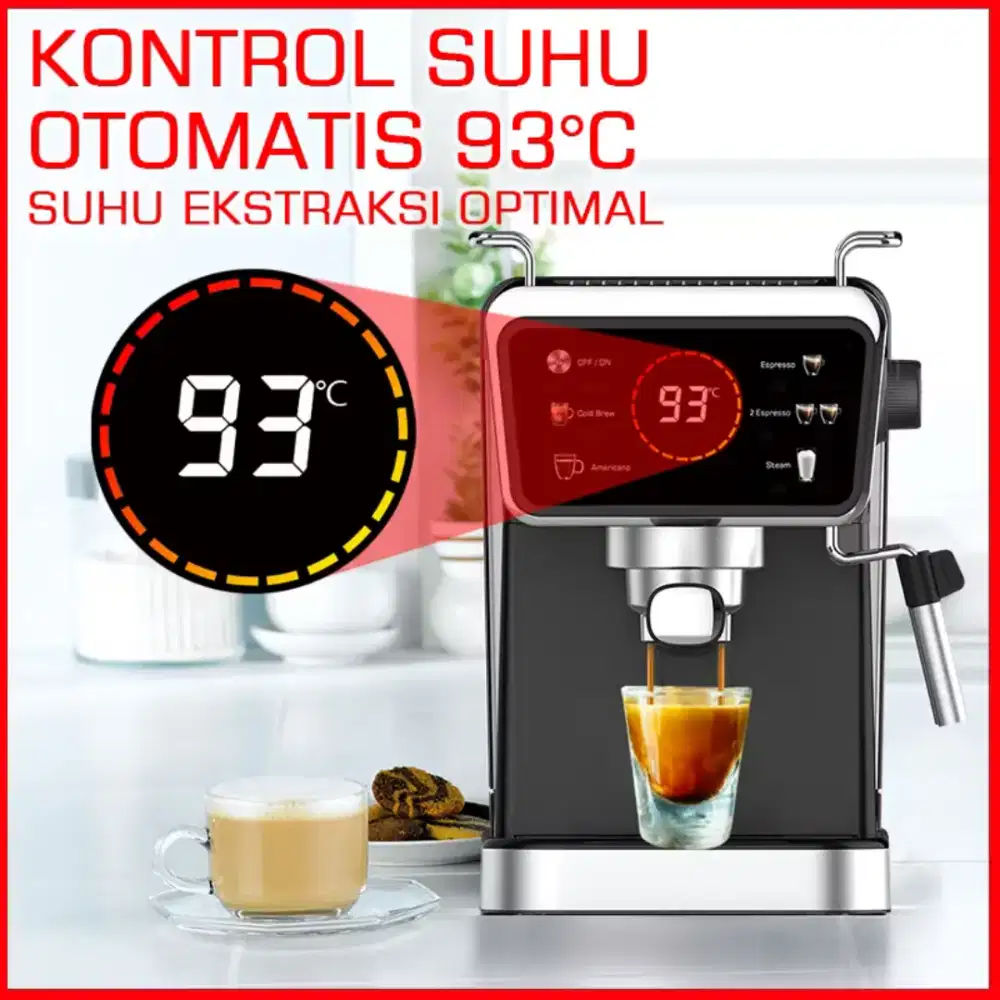Mesin espresso atau mesin kopi Lahome 6 in 1 Second no minus