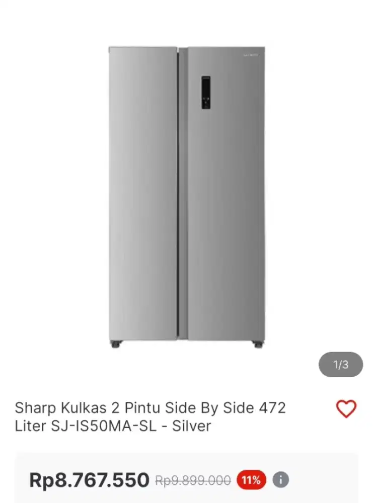 SHARP KULKAS SBS PROMO