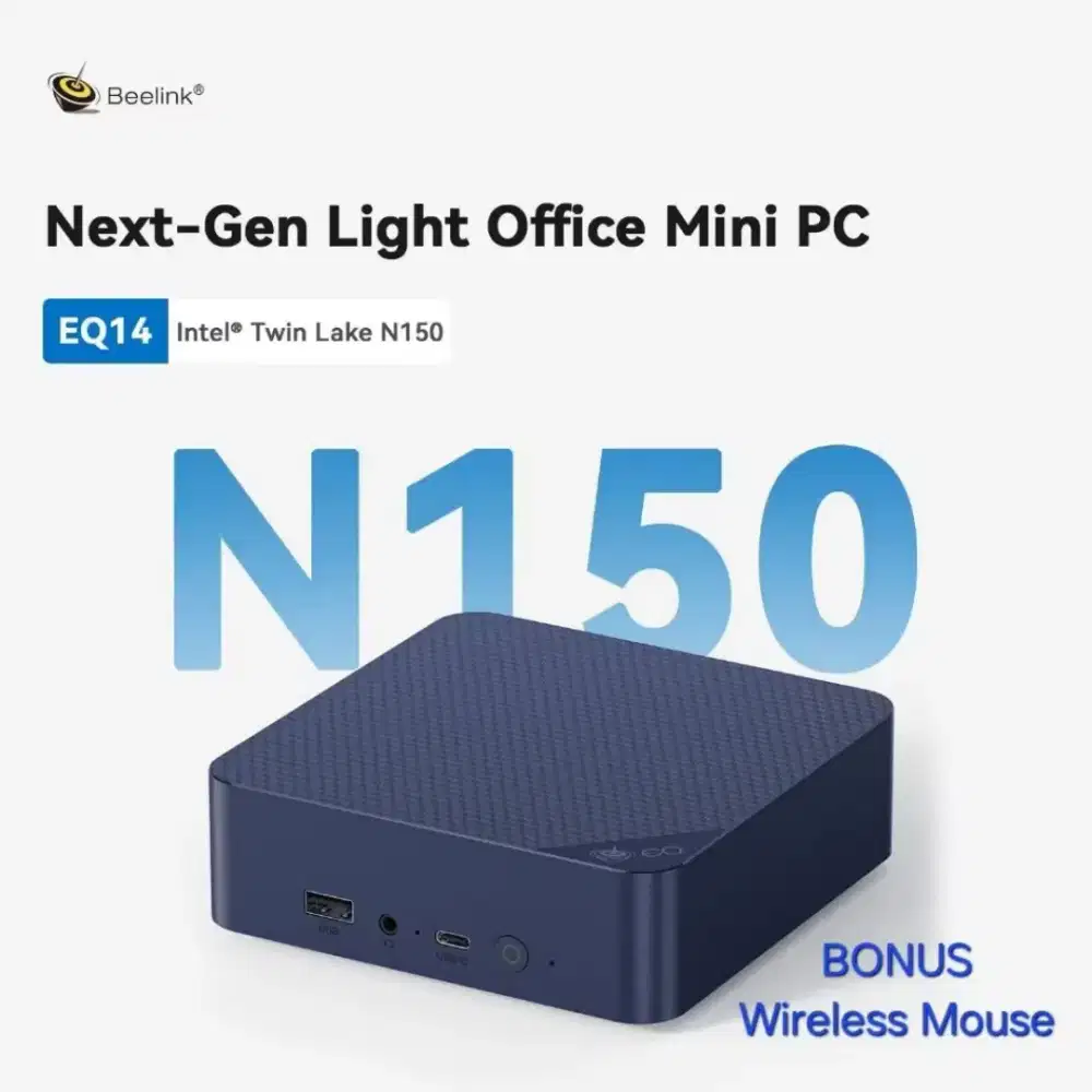 Mini PC Beelink EQ14 Intel N150 16/500GB Dual LAN Wifi6 Wins 11