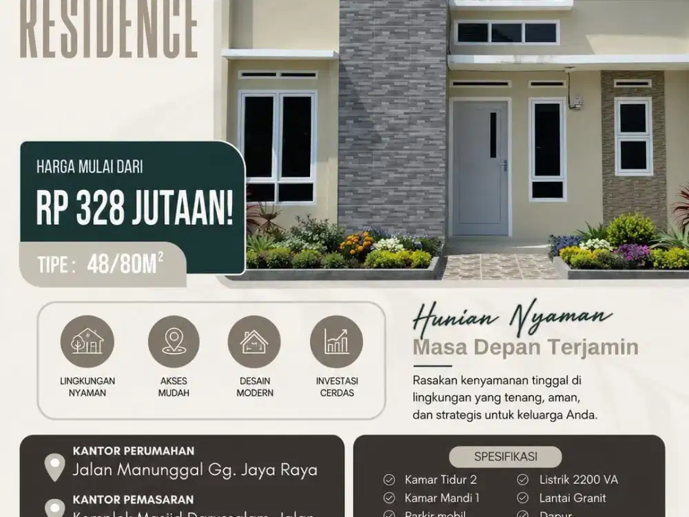 Manunggal Jaya Residence – Hunian Nyaman & Strategis untuk Keluarga