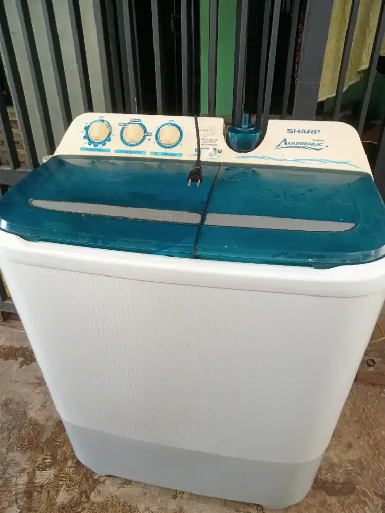 Jual mesin cuci 2 tabung merk shrap 10 kg