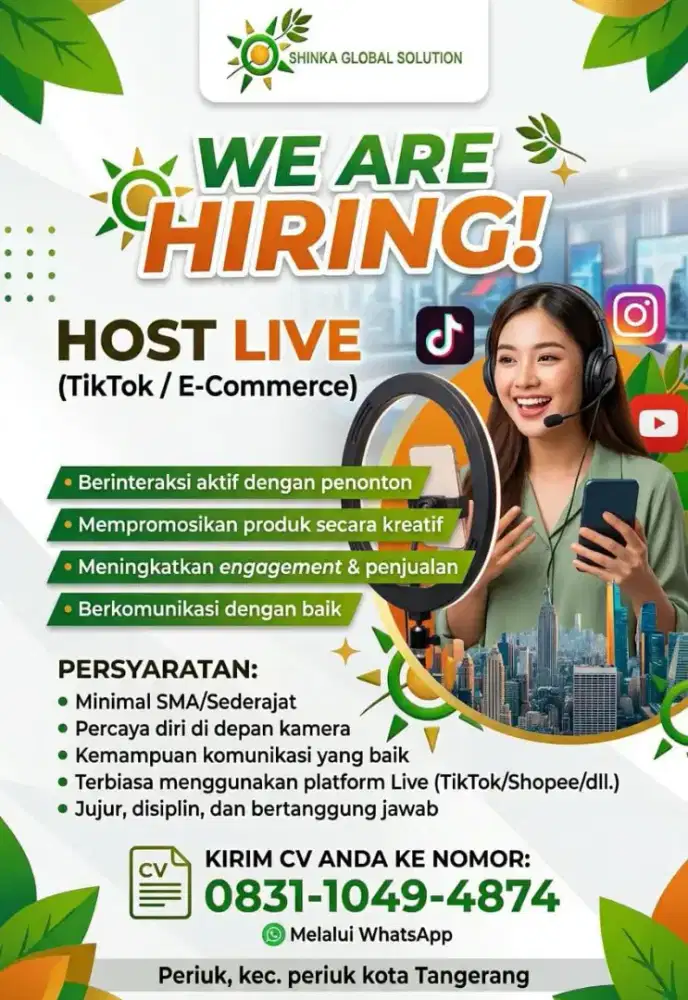 LOWONGAN PEKERJAAN HOSTLIVE
