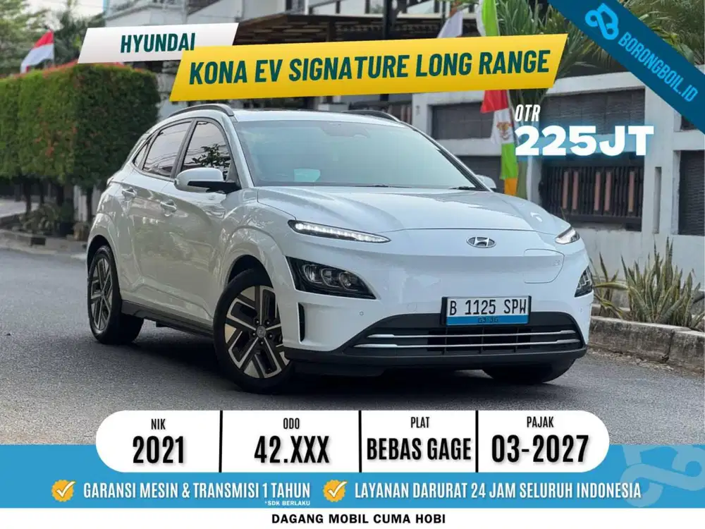 TERMURAHH Hyundai Kona EV Signature Long Range 2021 Putih