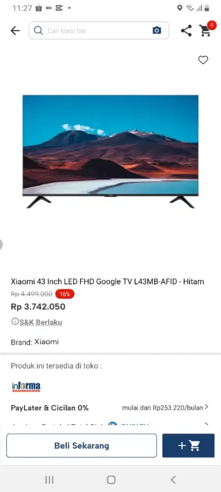 Xiaomi 43inch google tv