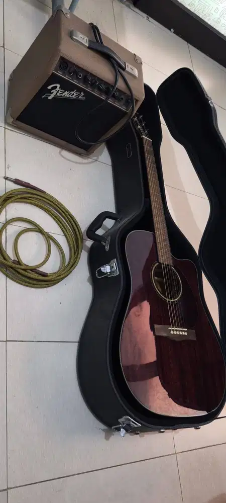 Fender CD-140SCE Dread, AM w/case WN, S/N WC21020111
