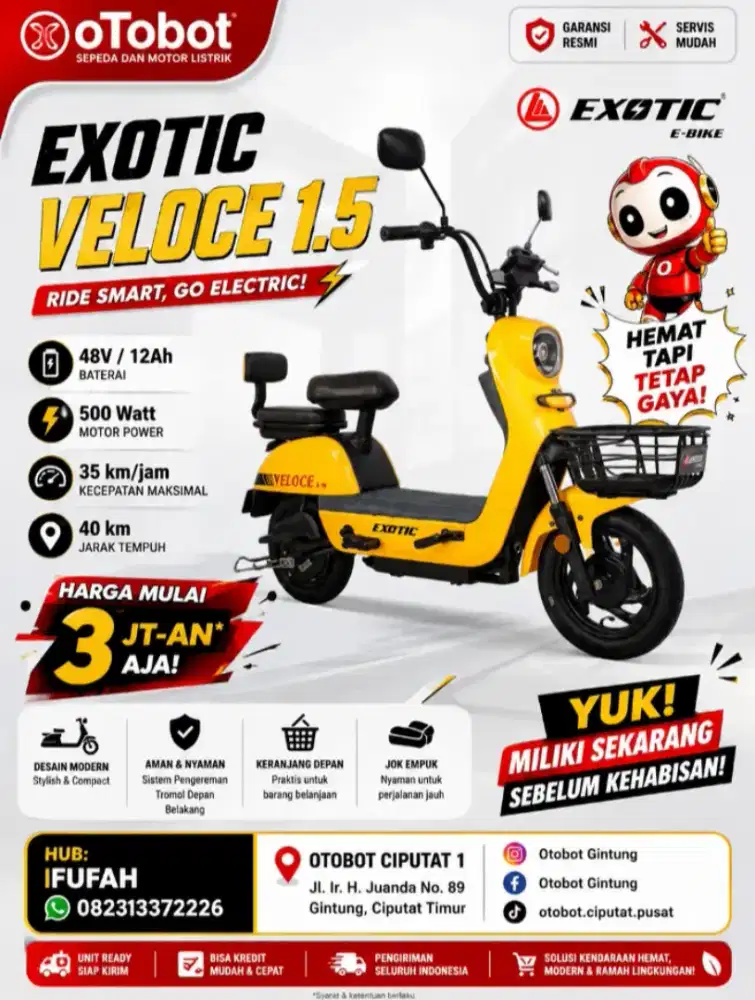 SEPEDA LISTRIK VELOCE 1.5