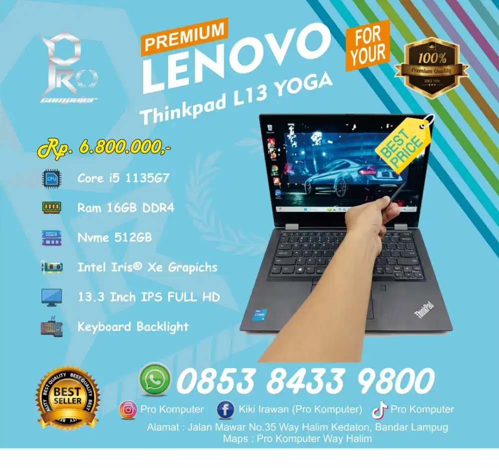 LENOVO L13 YOGA Gen2 Touchscreen 2in1 Prokomputer