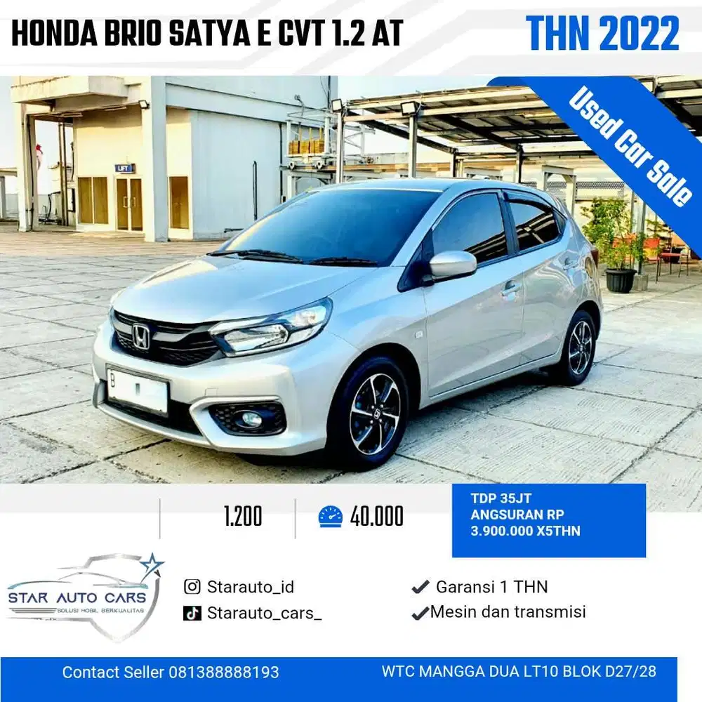 HONDA BRIO SATYA E 1.2 AT
