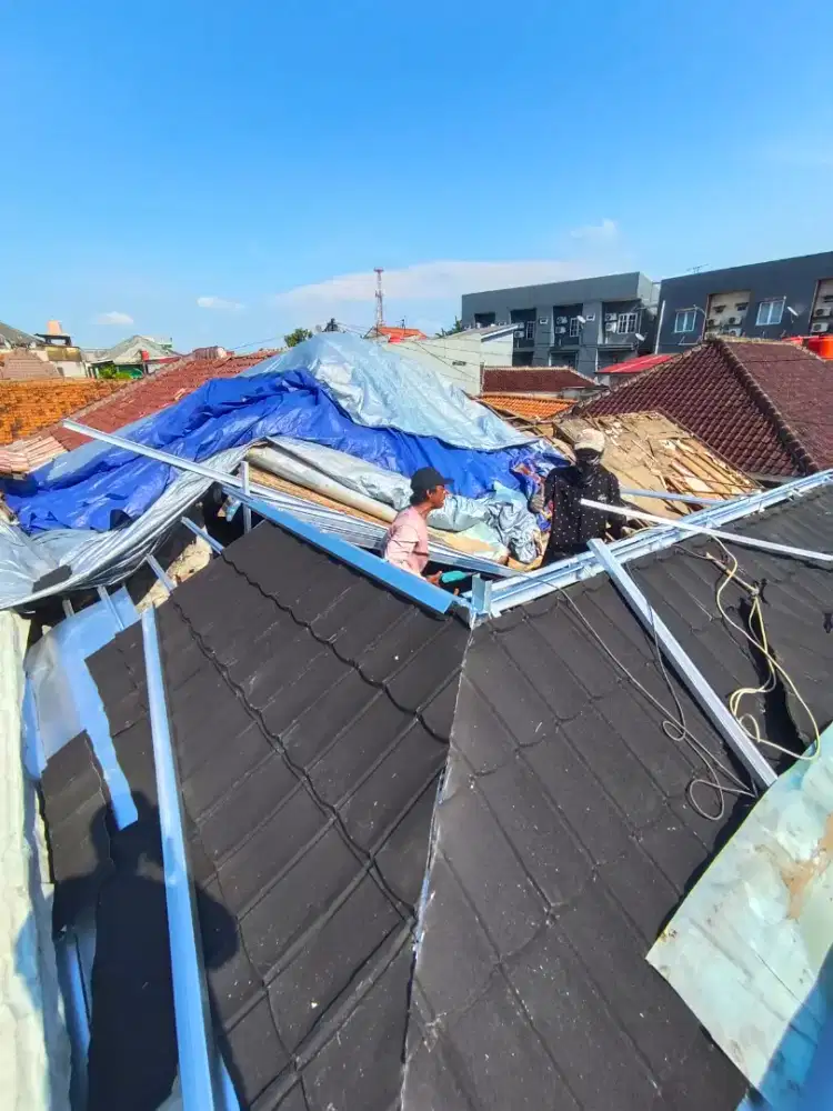 Perbaikan atap bocor, renovasi, kanopi, mezzanine, plafon pvc