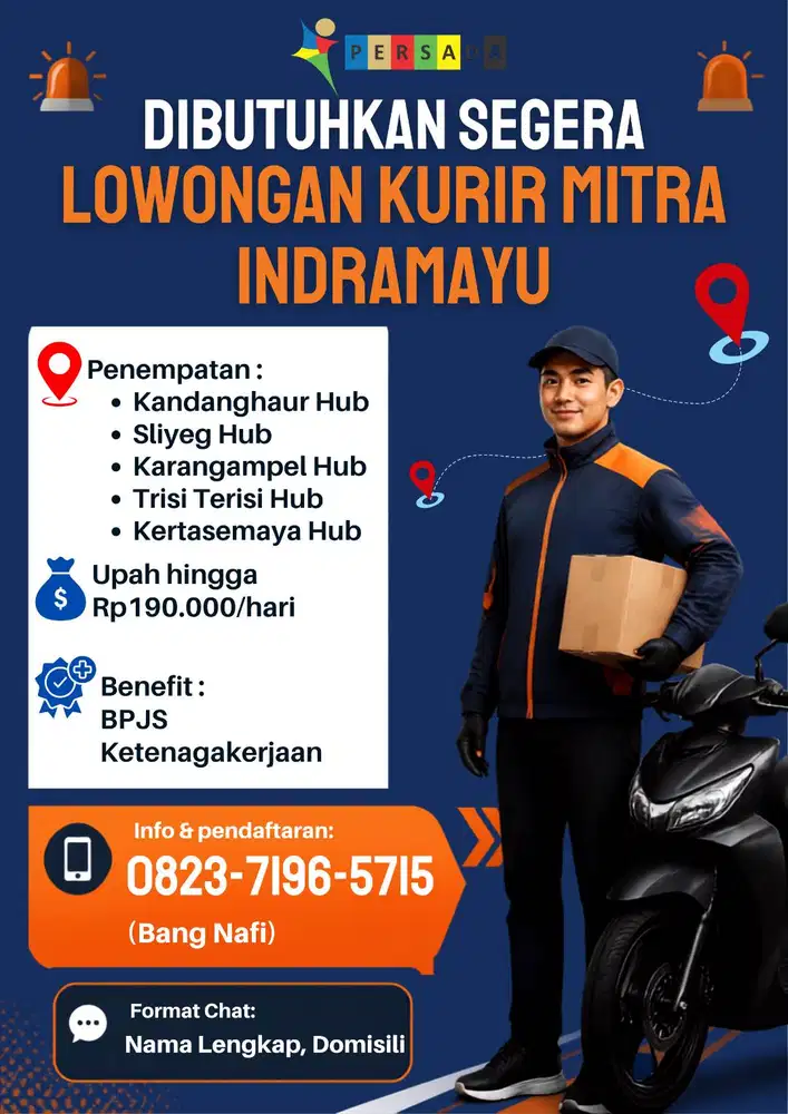 DIBUTUHKAN SEGERA KURIR - INDRAMAYU AREA