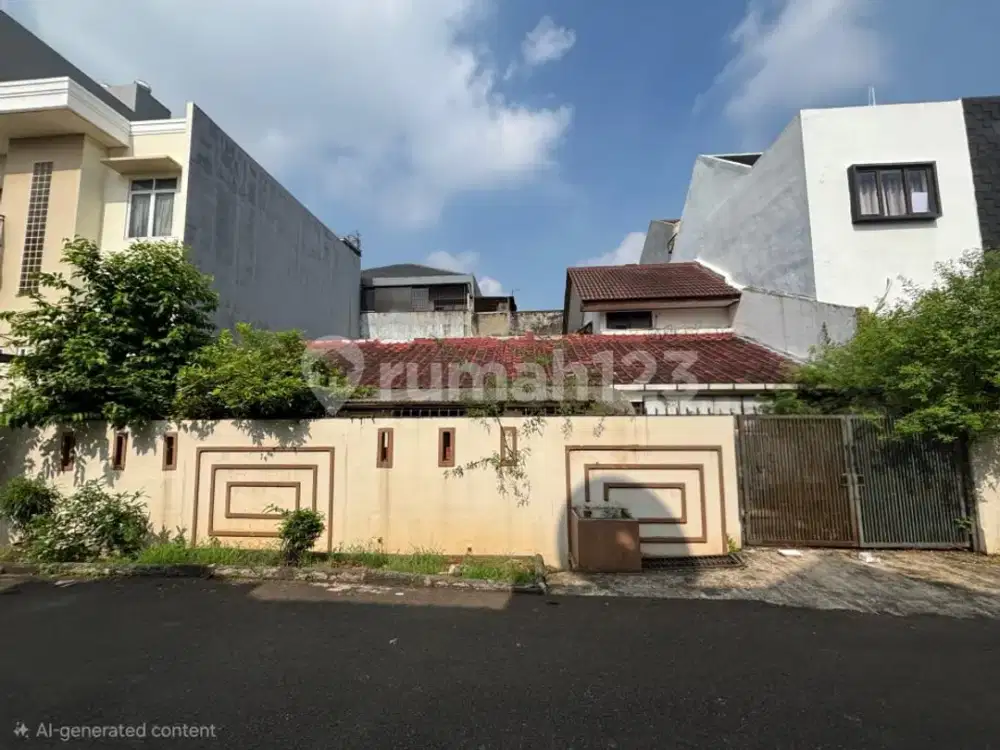 Hitung Tanah! LT 240M² Puri Indah, Dimensi 16X15, Hadap Timur, SHM Lengkap