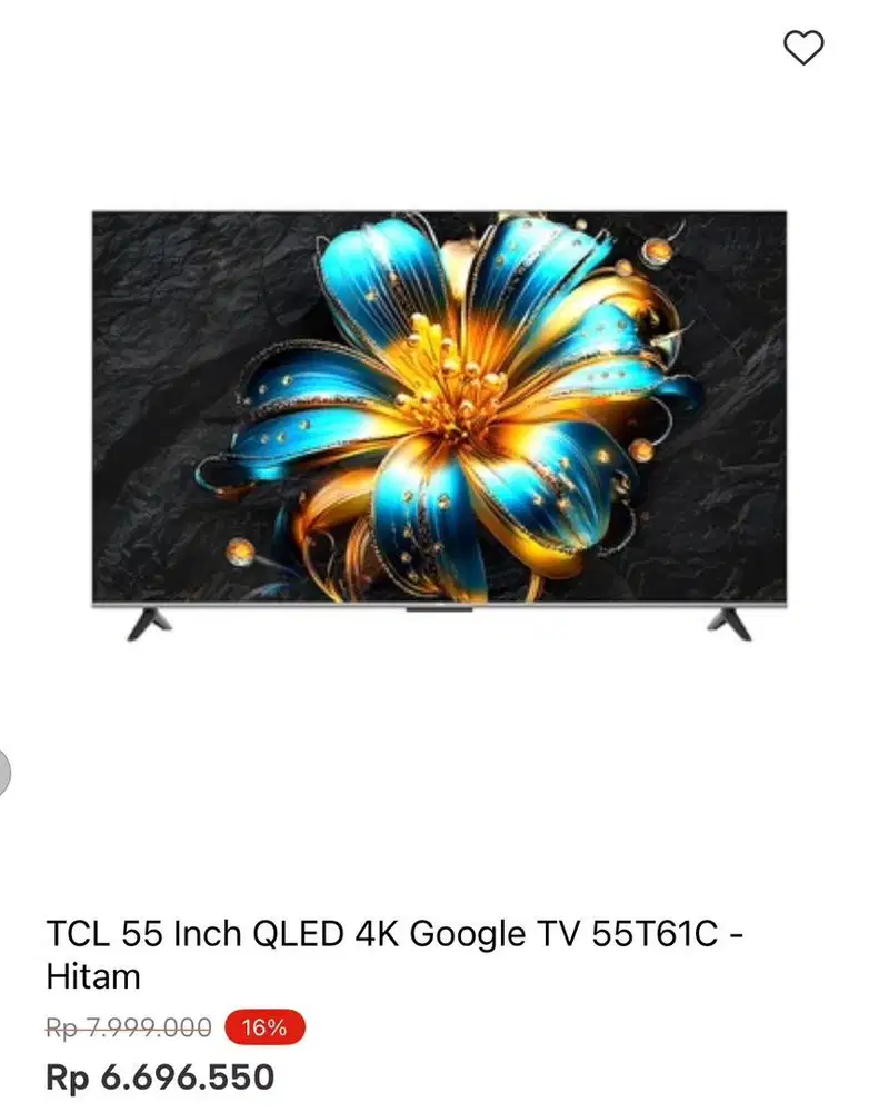 TCL GOOGLE TV 4K 55inci
