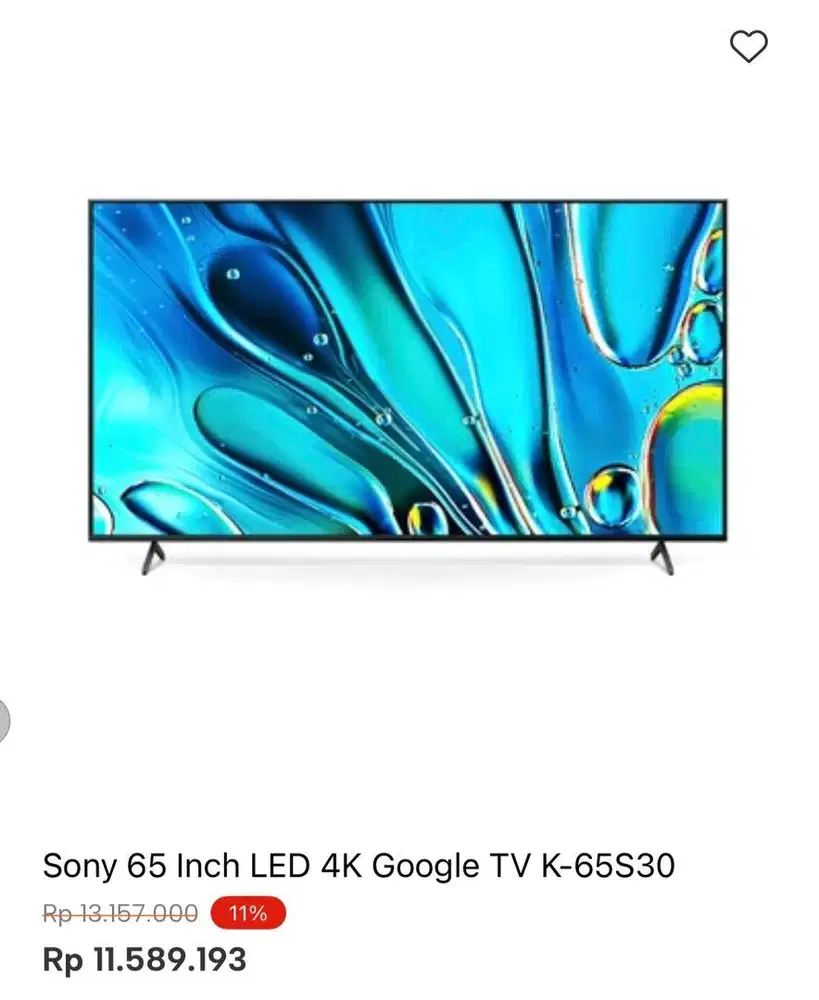 SONY GOOGLE TV 4K 65inci