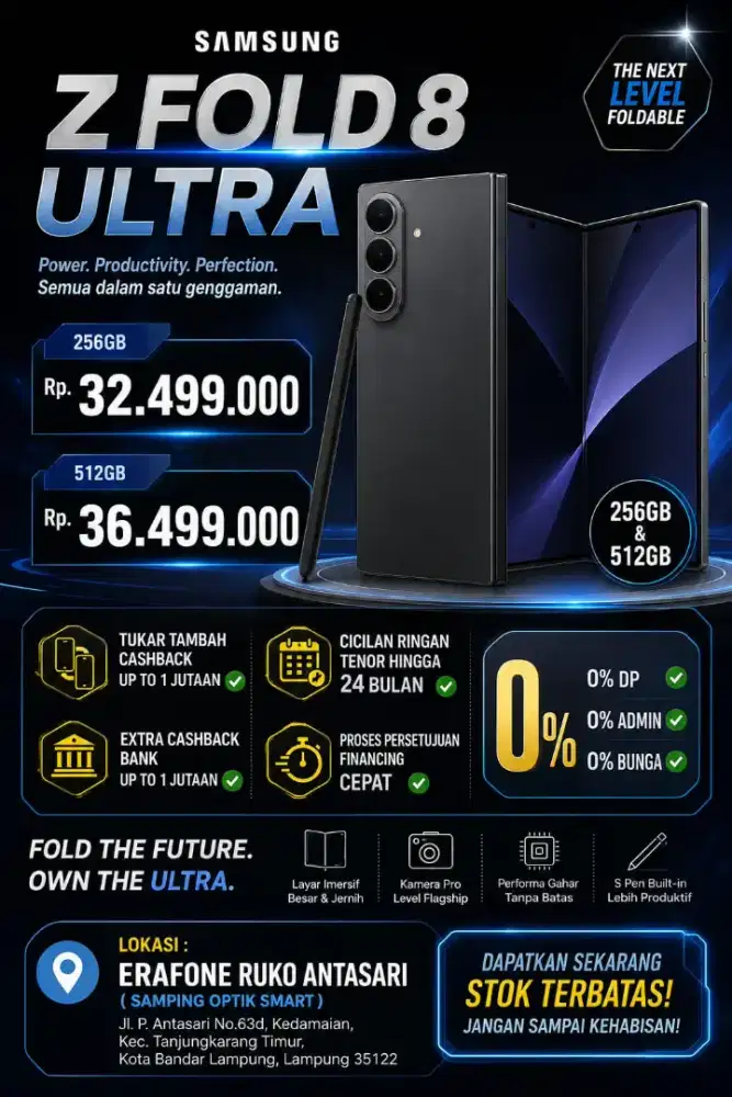 mulai dari 700rb an bisa bawa pulang galaxy Zfold8 ultra