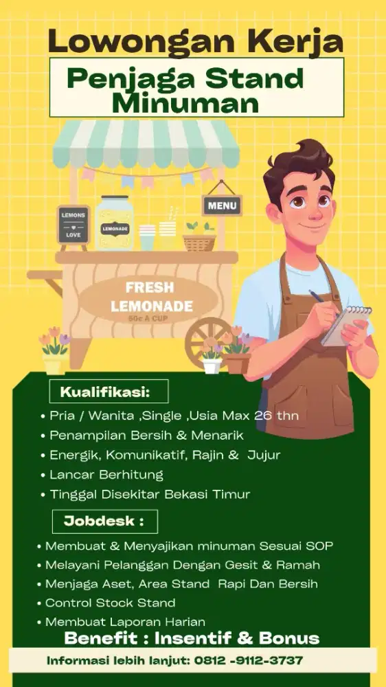 Lowongan Kerja Jaga Stand