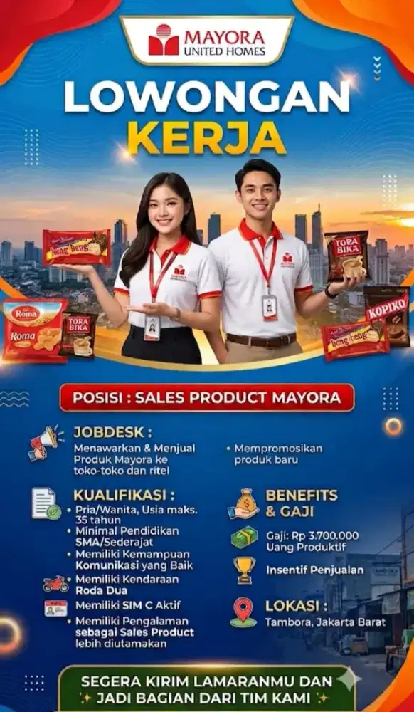 DIBUTUHKAN SALES SEGERA !