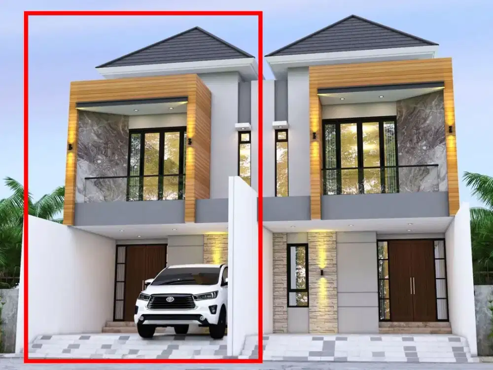 Rumah Baru On Progress Row Jalan Lebar Ada Tandon Air di Kendangsari Surabaya