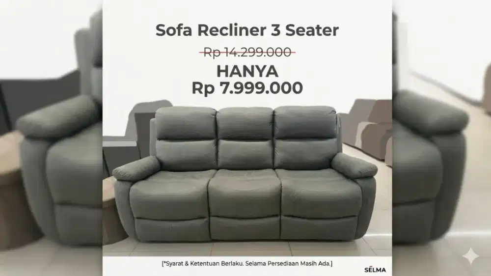 Nathan Sofa Recliner 3 Seater