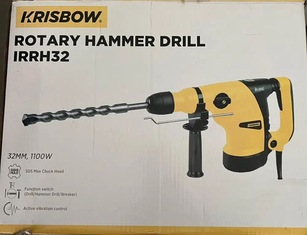 Mesin Bor Rotary Hammer KRISBOW IRRH32 SDS Max 1100W
