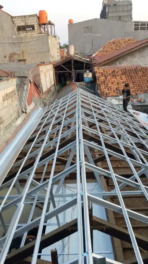 Jasa pasang kanopi, perbaikan atap/renovasi, plafon pvc, mezzanine