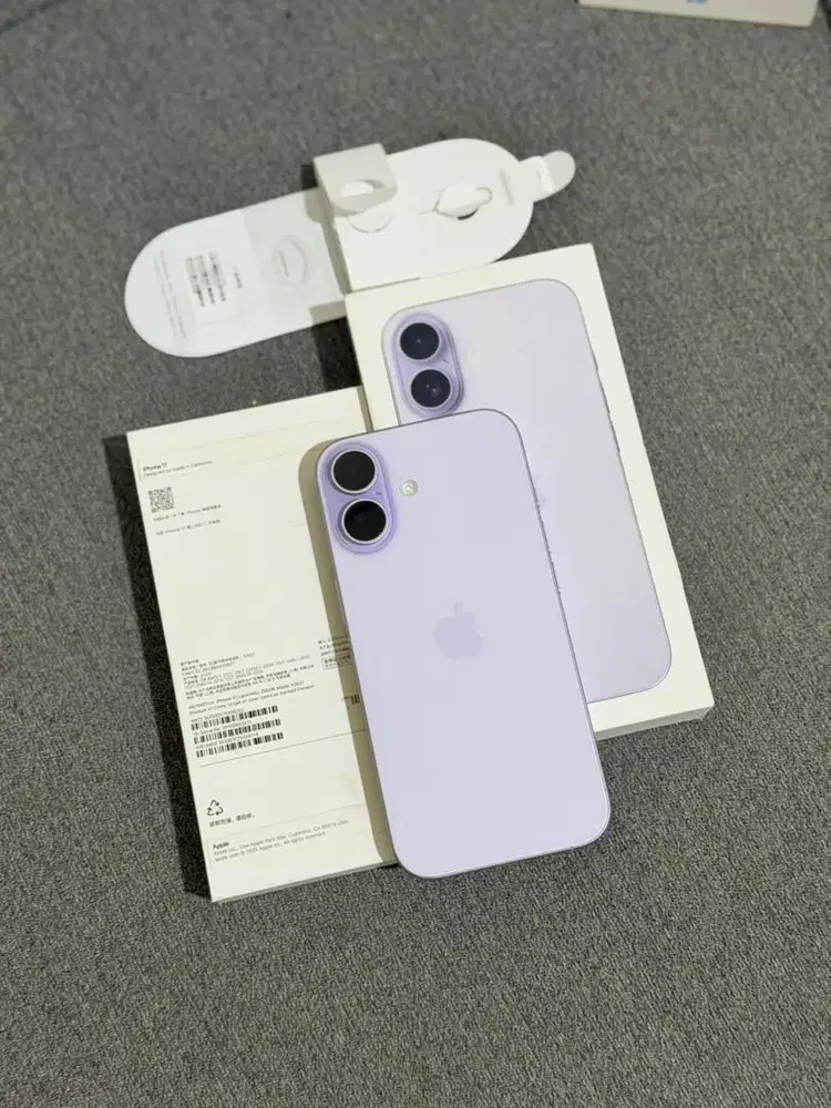 iPhone 17 256GB Bea Cukai Dual SIM Fisik Purple Rare Unit
