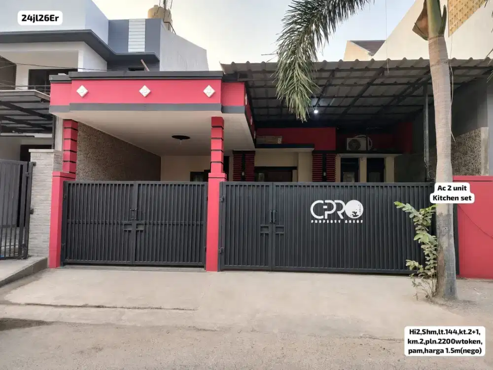 Rumah Cluster Harapan Indah Lingkungan Nyaman Akses 5 Menit dari Jakarta Siap Huni