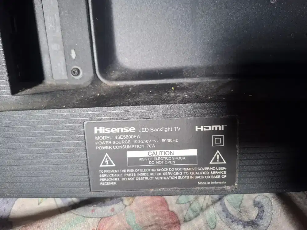 Tv hisense 43inci , pernah kena tetesan air AC