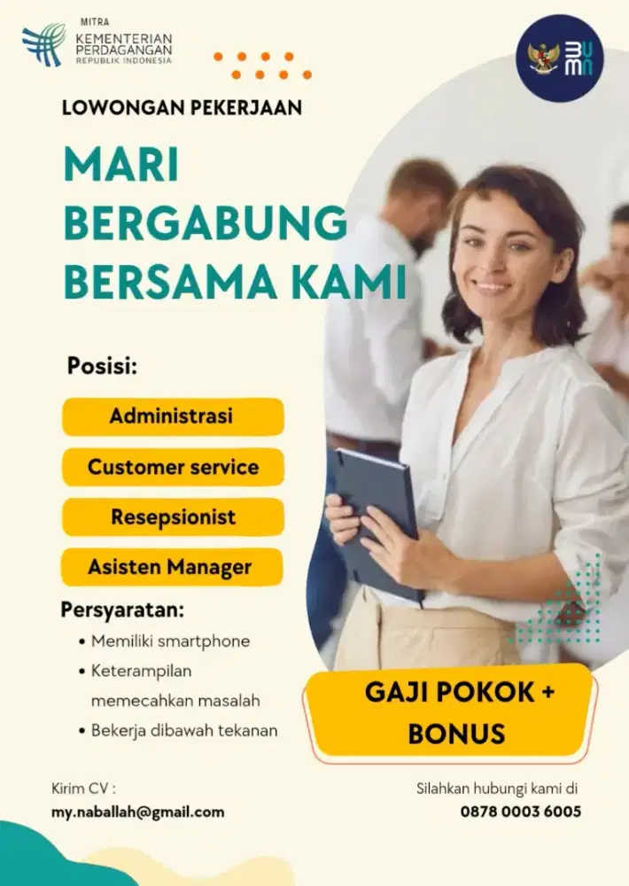 Lowongan kerja staf kantor