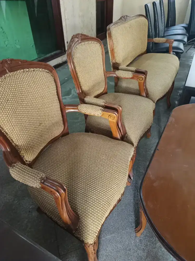 Sofa kayu / kursi ruang tamu 1 set