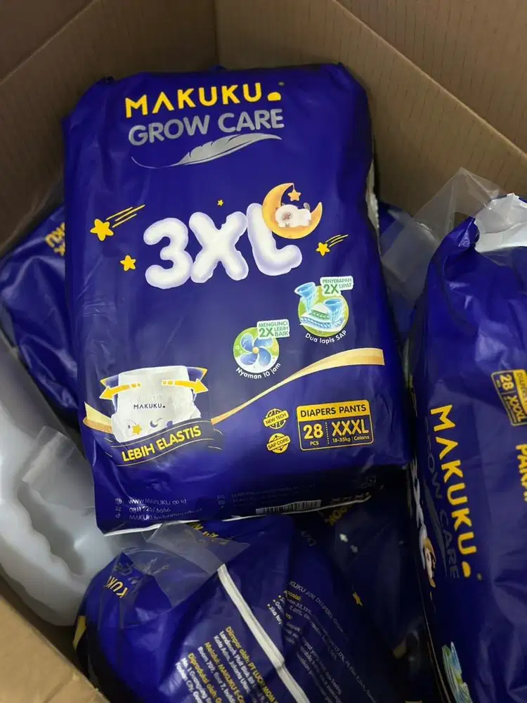 MAKUKU DIAPERS ISI @28 UKURAN 3XL